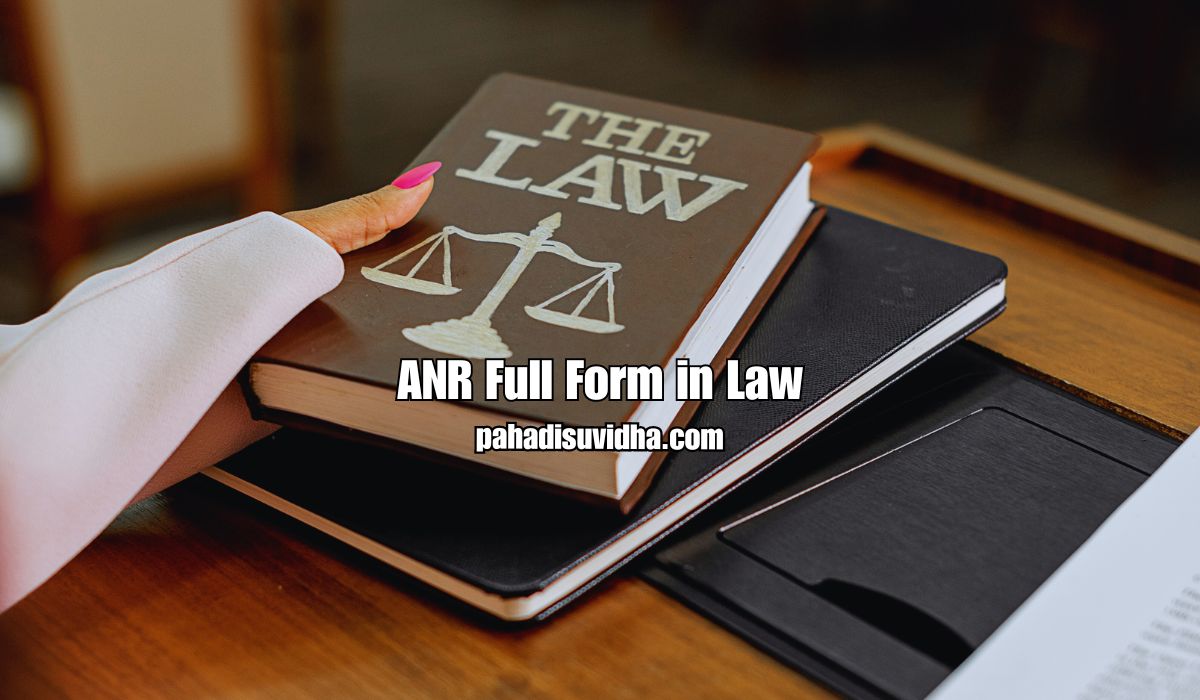 ANR Full Form in Law